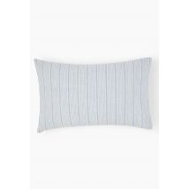 Monoprix Maison - Taie d'oreiller, 100% lin - Bleu clair - 63x63 cm