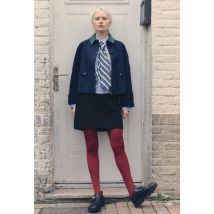 Veste courte contenant du coton - Bleu - 44 - Femme - Monoprix