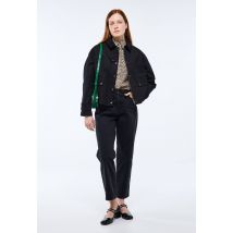 Veste courte contenant du coton - Noir - 40 - Femme - Monoprix