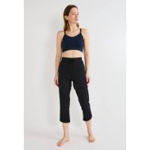 Corsaire uni en jersey de coton bio - Noir - S - Femme - Monoprix