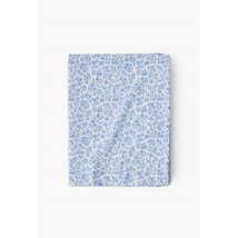 Drap plat imprimé, 100% coton bio gots - Bleu clair - 240X300 cm - Monoprix
