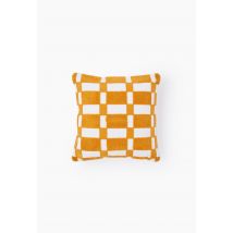 Monoprix Maison - Coussin carré, 45x45cm, 100% coton - Orange - Unique