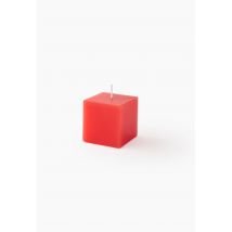Bougie cube, 8cm, en cire - Rouge - Unique - Monoprix