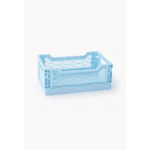 Marque Nationale - Caisse de rangement pliable, 24x17x11cm, en plastique recyclé - Bleu clair - M