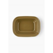 Plat finition métal émaillé, 26cm - Vert foncé - Unique - Monoprix