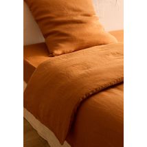 Monoprix Maison - Housse de couette, 100% lin - Brun - 240x260 cm