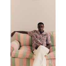 Chemise manches courtes imprimé en coton bio gots - Rose - M - Homme - Monoprix