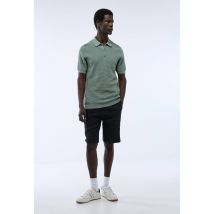 Polo en maille de coton - Vert clair - L - Homme - Monoprix