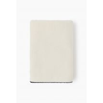 Drap de bain uni avec finition croquet, en coton bio gots - Beige Ecru - 70x140 cm - Monoprix