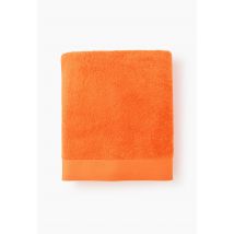Drap de bain uni, coton bio - Orange - 100x150 cm - Monoprix