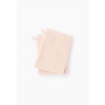 Lot de 2 gants de toilette, 15x21cm, coton bio - Rose clair - Unique - Monoprix