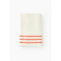 Drap de bain nid d abeille, 100x150cm, coton bio gots - Orange - 100x150 cm - Monoprix