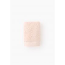 Serviette de toilette unie, coton bio - Rose clair - 50x100 cm - Monoprix