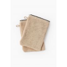 Gant de toilette uni, en coton bio gots - Beige - Unique - Monoprix