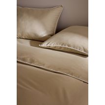 Taie d'oreiller satin de coton bio - Beige clair - 50x70 cm - Monoprix