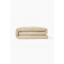 Housse de couette, satin de coton bio - Beige clair - 240x260 cm - Monoprix