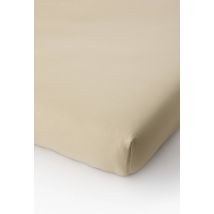 Drap housse, satin de coton bio - Beige clair - 160x200 cm - Monoprix