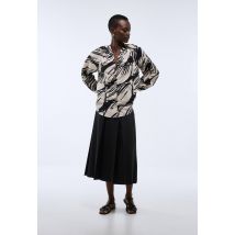 Blouse manches longues imprimée en coton - Rose clair - L - Femme - Monoprix