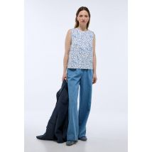 Top sans manches imprimé en coton bio gots - Beige clair - L - Femme - Monoprix