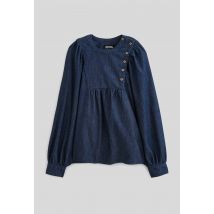 Blouse en denim - Bleu foncé - 10 ans - Enfant Fille - Monoprix