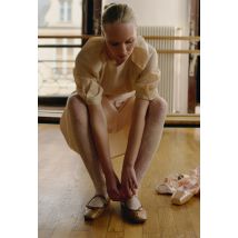 Ballerines en cuir - Brun clair - 40 - Femme - Monoprix Premium
