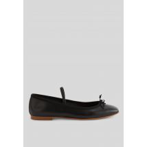 Ballerines en cuir - Noir - 39 - Femme - Monoprix Premium