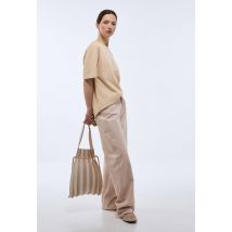 Pantalon droit uni - Rose clair - 36 - Femme - Monoprix