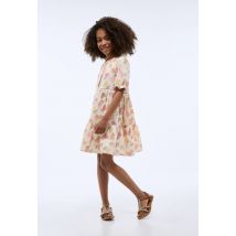 Robe imprimée en coton - Beige clair - 8 ans - Enfant Fille - Monoprix