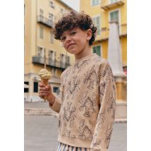 Sweat imprimé en éponge en coton bio gots - Rose clair - 3 ans - Enfant - Monoprix