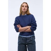 Pull en coton bio - Bleu foncé - M - Femme - Monoprix