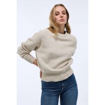 Pull en coton bio - Beige Ecru - L - Femme - Monoprix