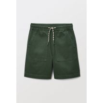 Short surteint uni en coton - Vert foncé - 6 ans - Enfant - Monoprix