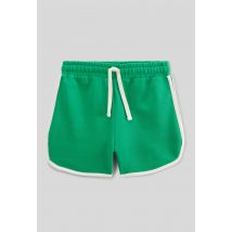 Short uni en maille piquée contenant du coton bio gots - Vert - 8 ans - Enfant - Monoprix