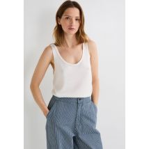 Débardeur métallisé - Beige Ecru - M - Femme - Monoprix