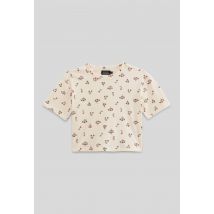 T-shirt côtelé imprimé - Beige clair - 3 ans - Enfant - Monoprix