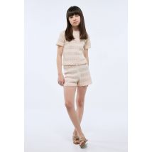 Short en maille - Beige clair - 12 ans - Enfant Fille - Monoprix