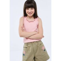 Débardeur à volants - Rose - 4 ans - Enfant - Monoprix