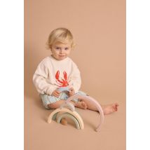 Bout'chou - Sweat imprimé en éponge en coton bio gots - Beige clair - 18 mois - Bébé
