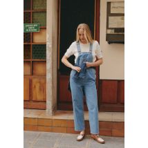 Salopette en jean - Bleu foncé - 44 - Femme - Monoprix