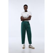 Sport - Pantalon de golf uni en coton - Vert foncé - L - Femme