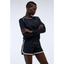 Sport - Short de tennis uni en molleton léger de coton bio - Bleu foncé - L - Femme