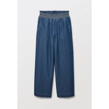 Pantalon taille élastiquée - Bleu foncé - 4 ans - Enfant Fille - Monoprix