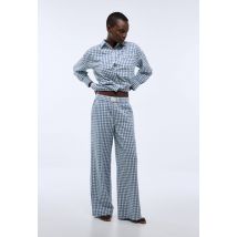 Pantalon de plage en coton bio gots - Bleu - M - Femme - Monoprix