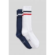 Chaussettes sport fantaisie - Bleu - 43-46 - Homme - Monoprix