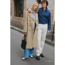Trench uni long - Beige - L - Femme - Monoprix