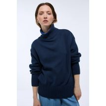 Pull à rayures rugby col montant en coton, fabriqué en france - Bleu - XS - Femme - Monoprix Femme