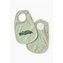 Done By Deer - 2 bavoirs pour enfant - Vert clair - Unique - Bébé