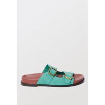 Sandales en cuir - Vert - 40 - Femme - Monoprix Premium