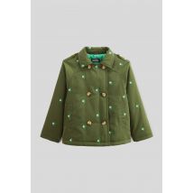 Trench brodé - Vert foncé - 8 ans - Enfant Fille - Monoprix