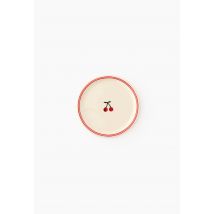 Assiette à pain finition imprimée, 15cm - Rouge - Unique - Monoprix